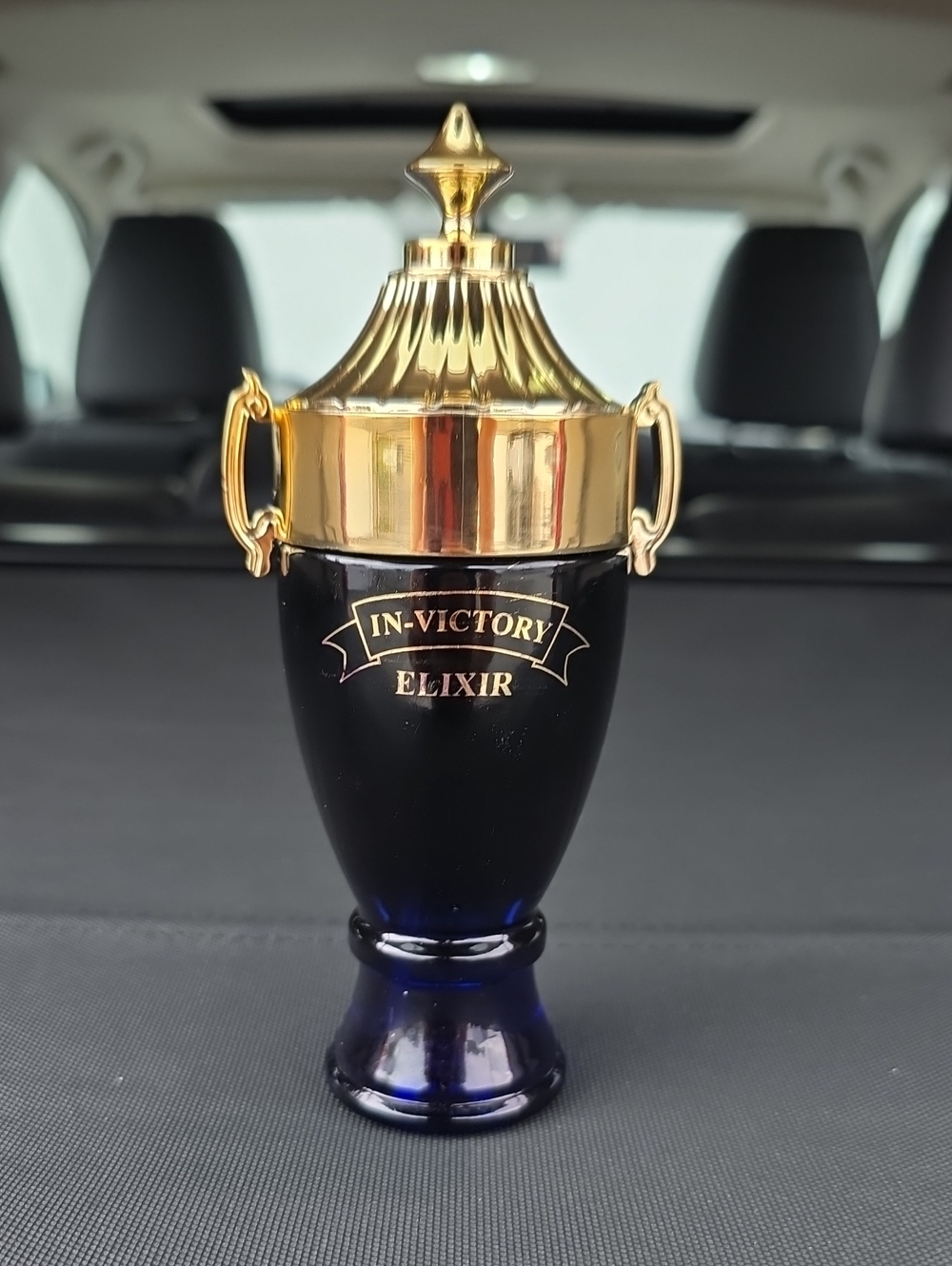 In-Victory Elixir Dark Blue & Gold Decorative Bottle